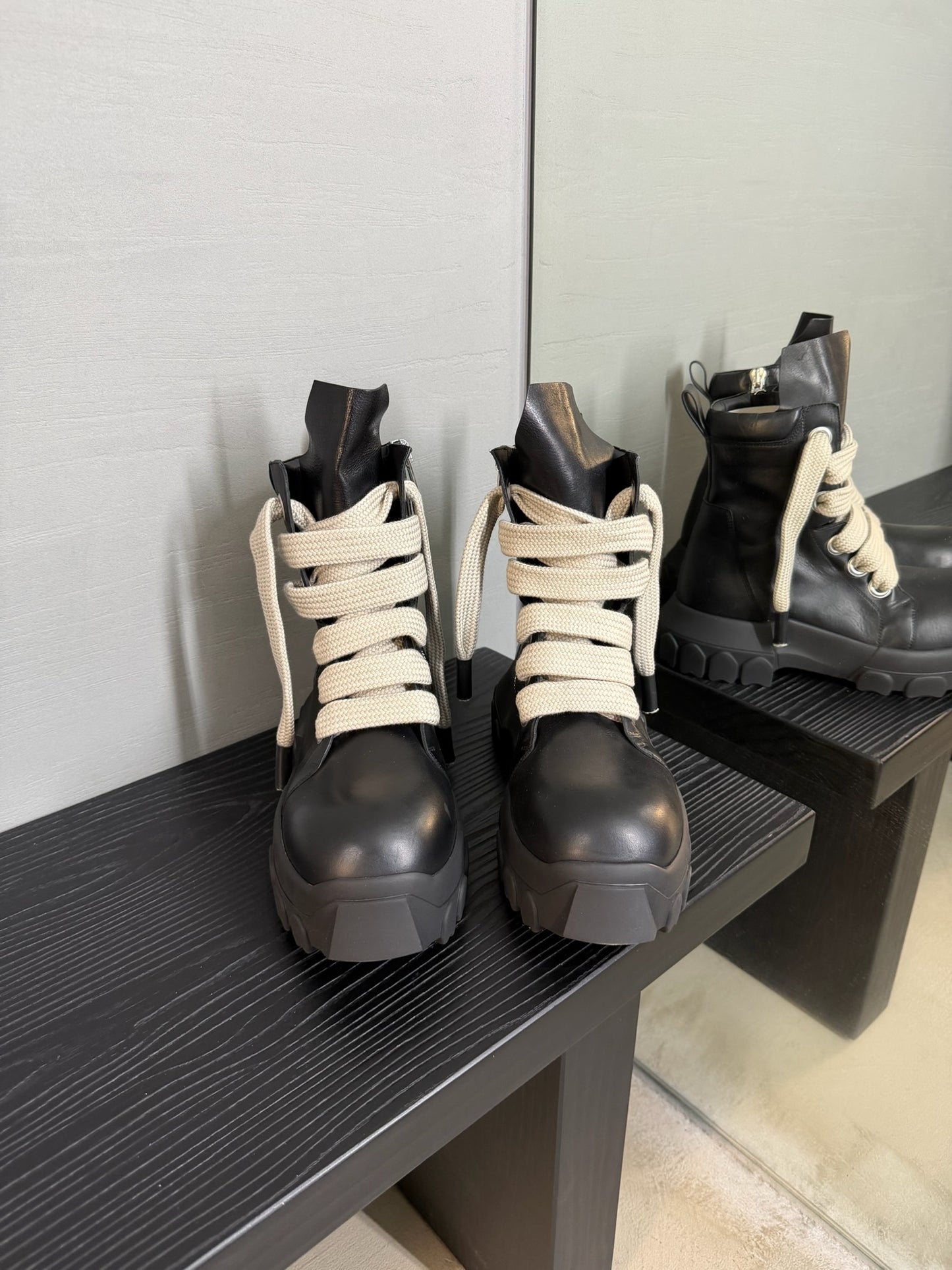 Rick Owens Jumbolace Army Bozo Tractor Boots