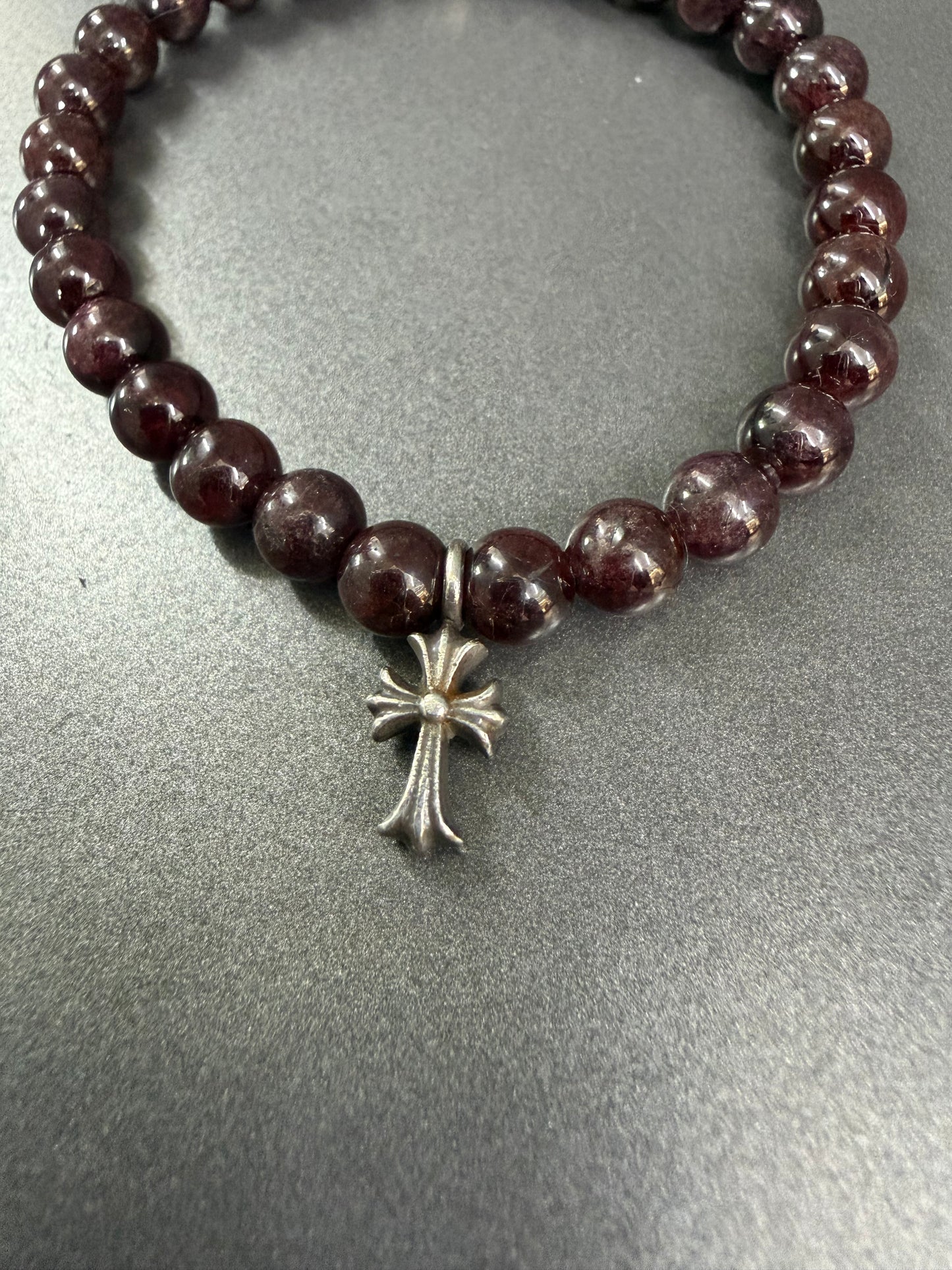Chrome Hearts Cross Ball Bracelet 6mm