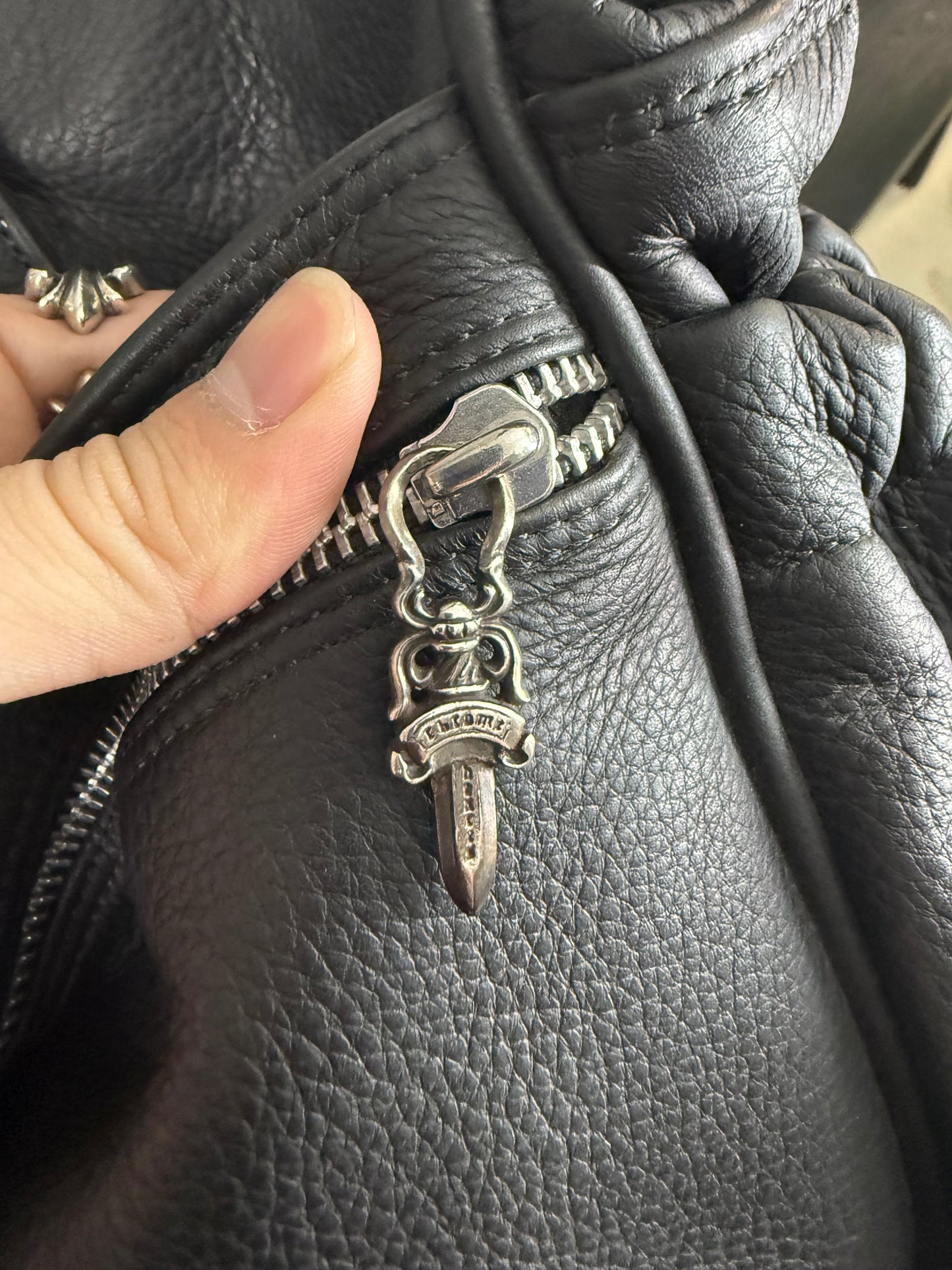 CHROME HEARTS Plain Mother's Bag Pouch Shoulder Boston