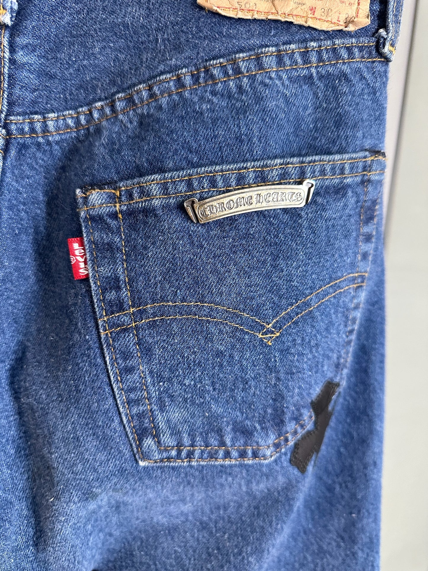 Chrome Hearts x Levi’s Cross Patch Jeans