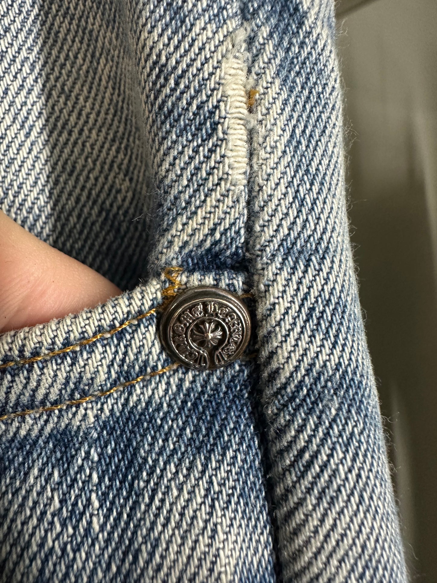 Chrome Hearts Leather Patched 519 Levis Jeans