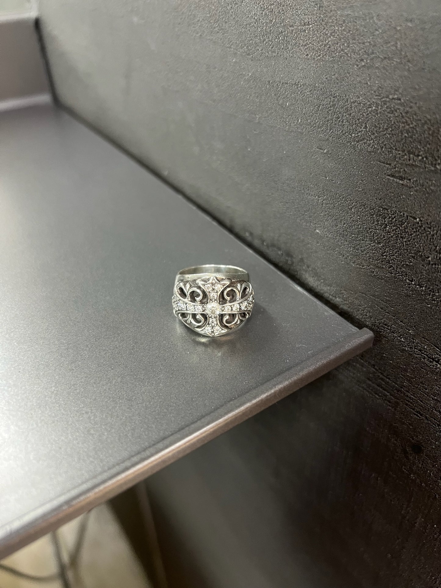Chrome Hearts Keeper Ring with Diamonds