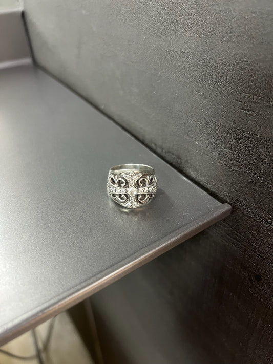 Chrome Hearts Keeper Ring with Diamonds