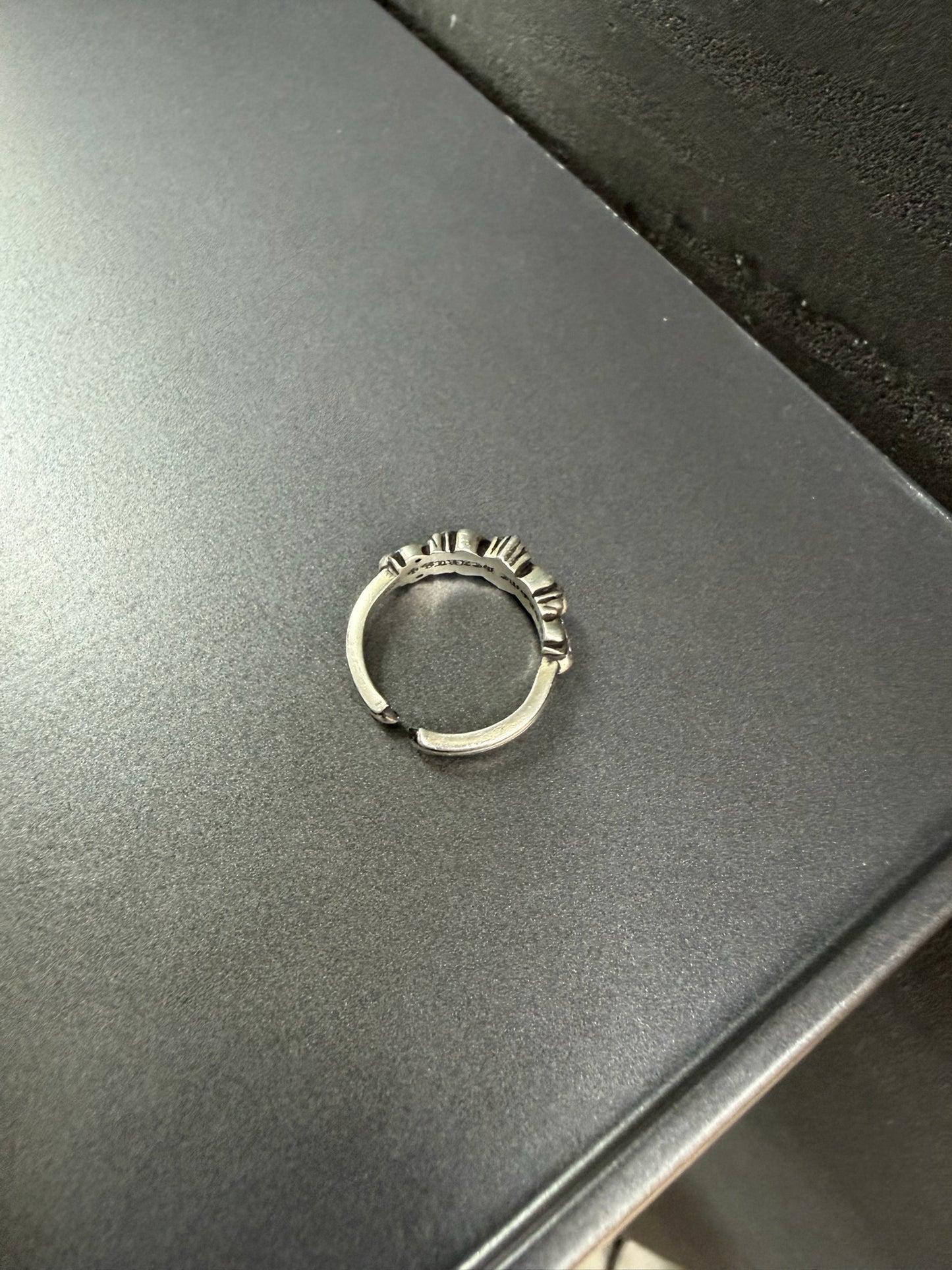 Chrome Hearts Baby Classic Diamonds Paved Floral Ring