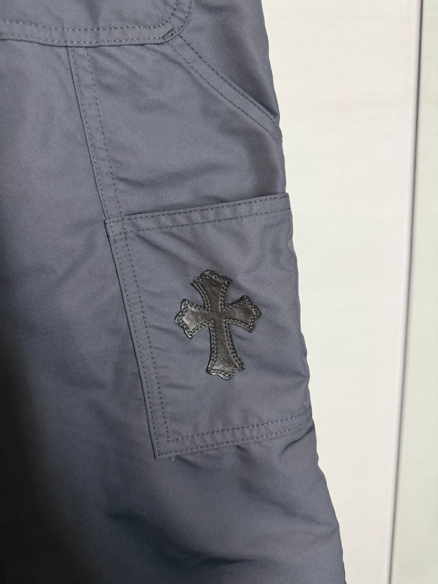 Chrome Hearts Nylon Leather Double Knee Pants