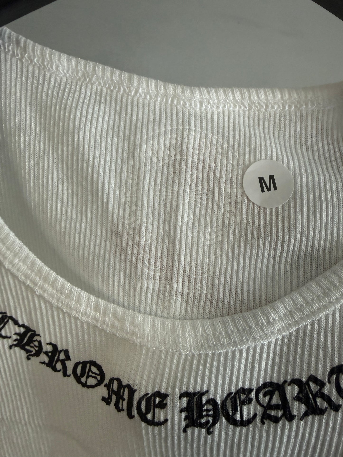 Chrome Hearts Neck Logo Scroll Rib Tank Top