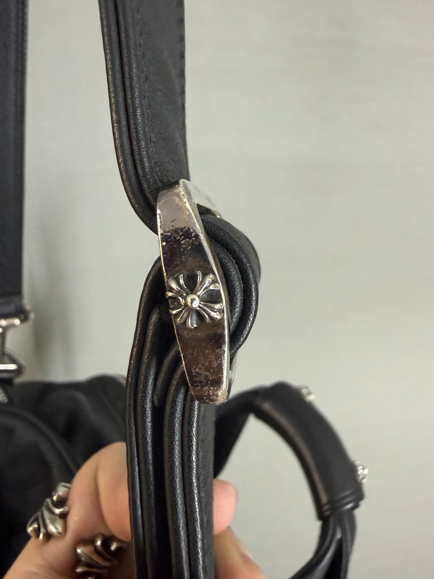 CHROME HEARTS Plain Mother's Bag Pouch Shoulder Boston