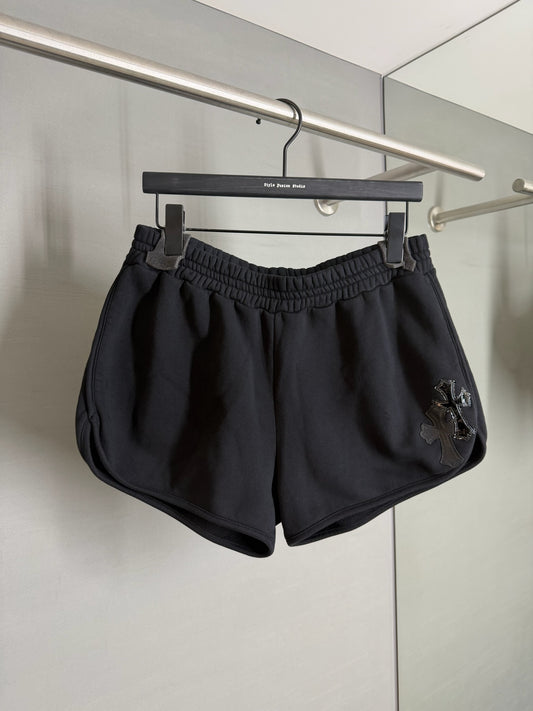 Chrome Hearts Women’s Black Cross Patches Sweatshort