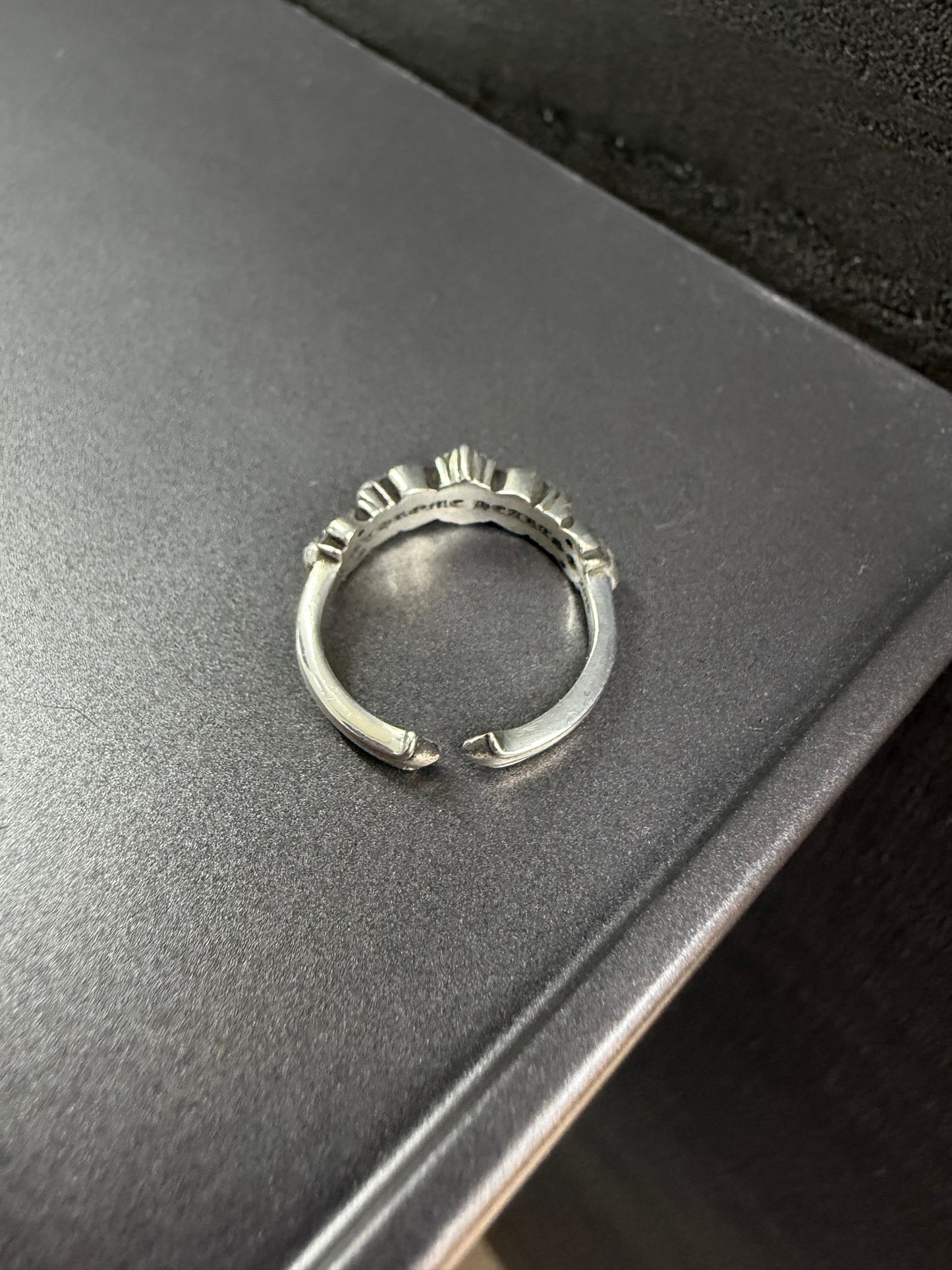 Chrome Hearts Baby Classic Diamonds Paved Floral Ring
