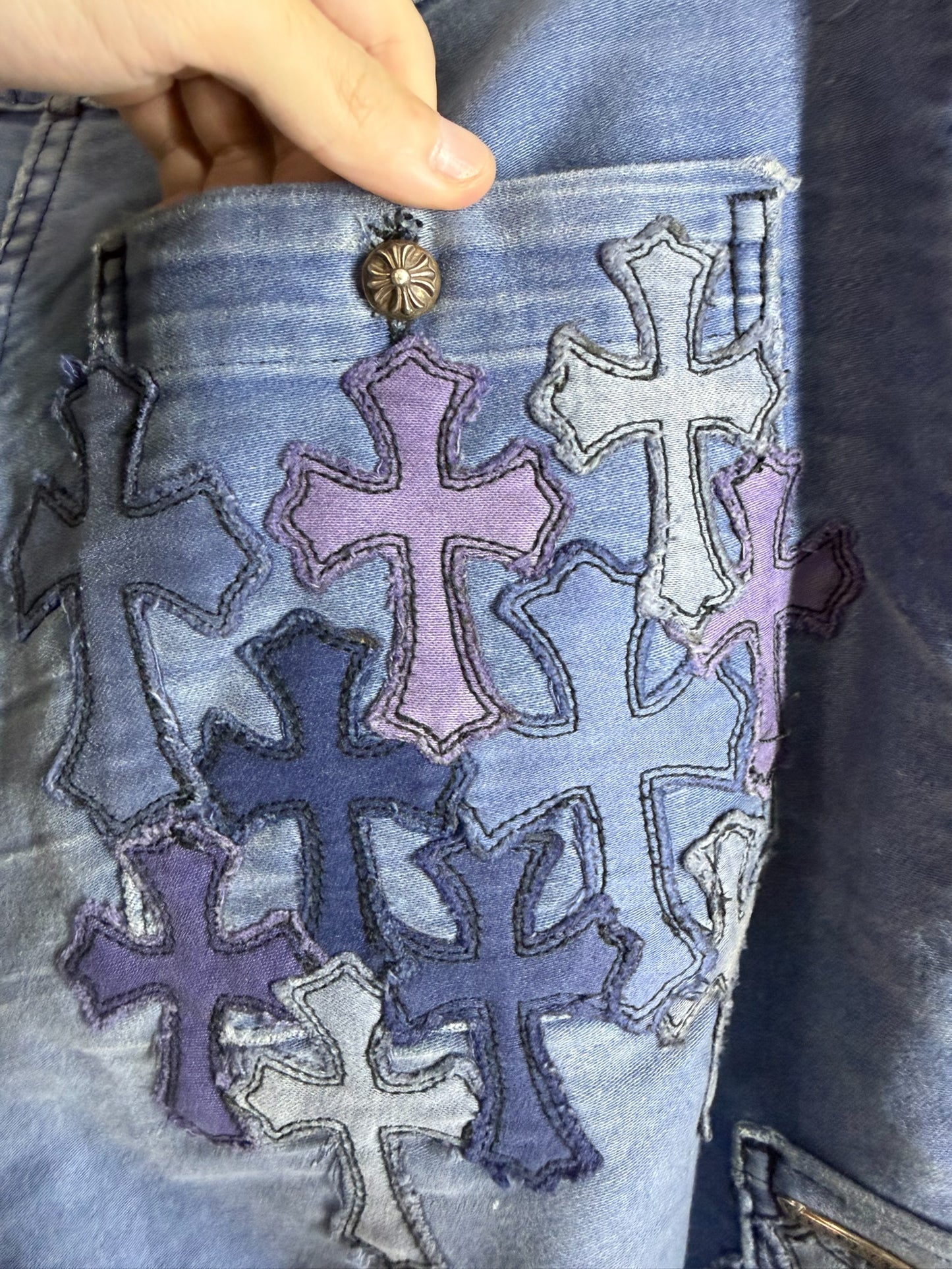 Chrome Hearts Cross Patch French Work Pants