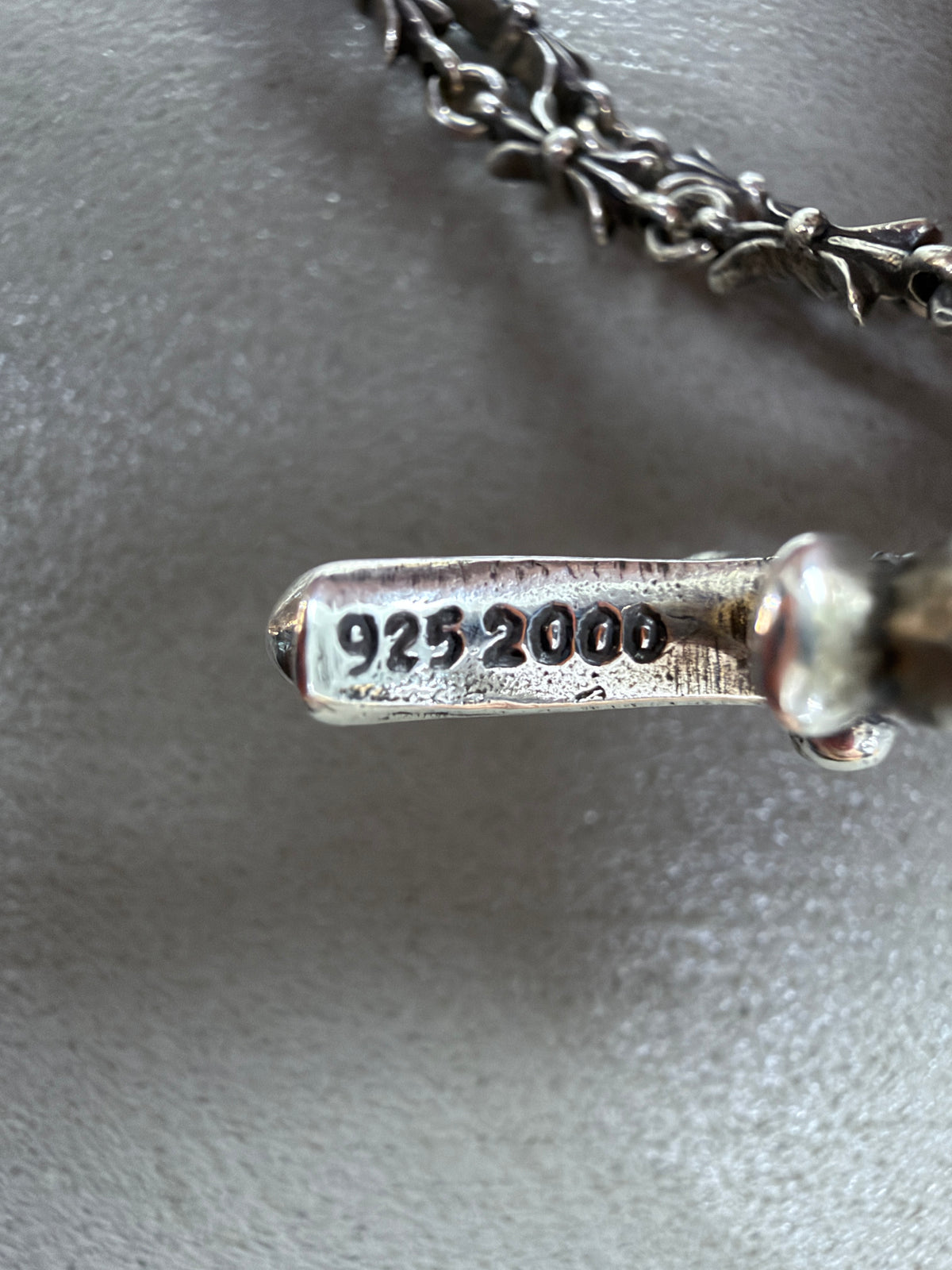 Chrome Hearts Fat Cross Tiny Bar Silver Necklace