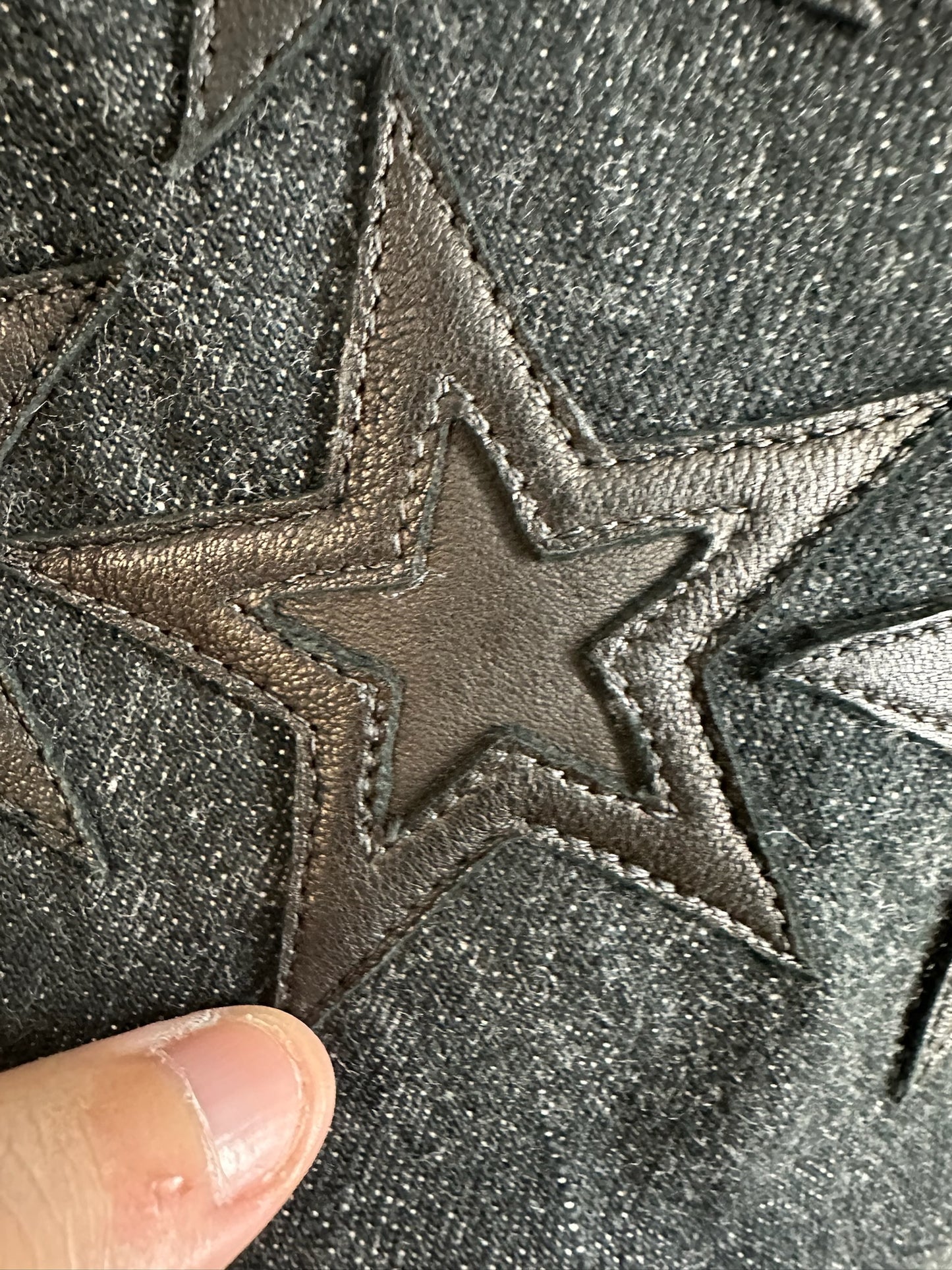 Chrome Hearts Leather Star Patch Jeans