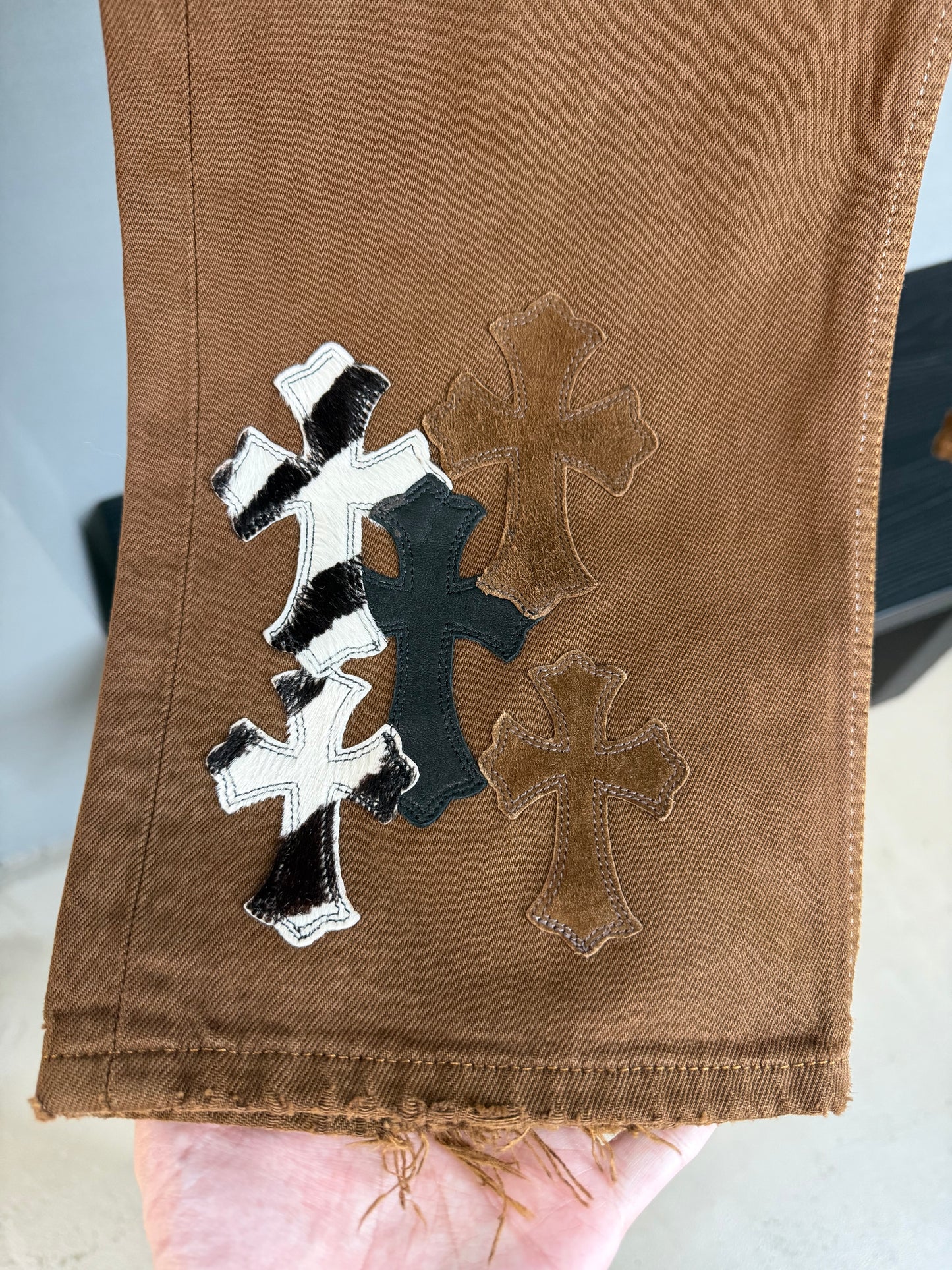 Chrome Hearts NYFW Exclusive Multi Cross Patch 501 Jeans