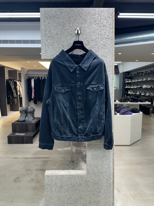 Balenciaga Off-shoulder Denim Jacket