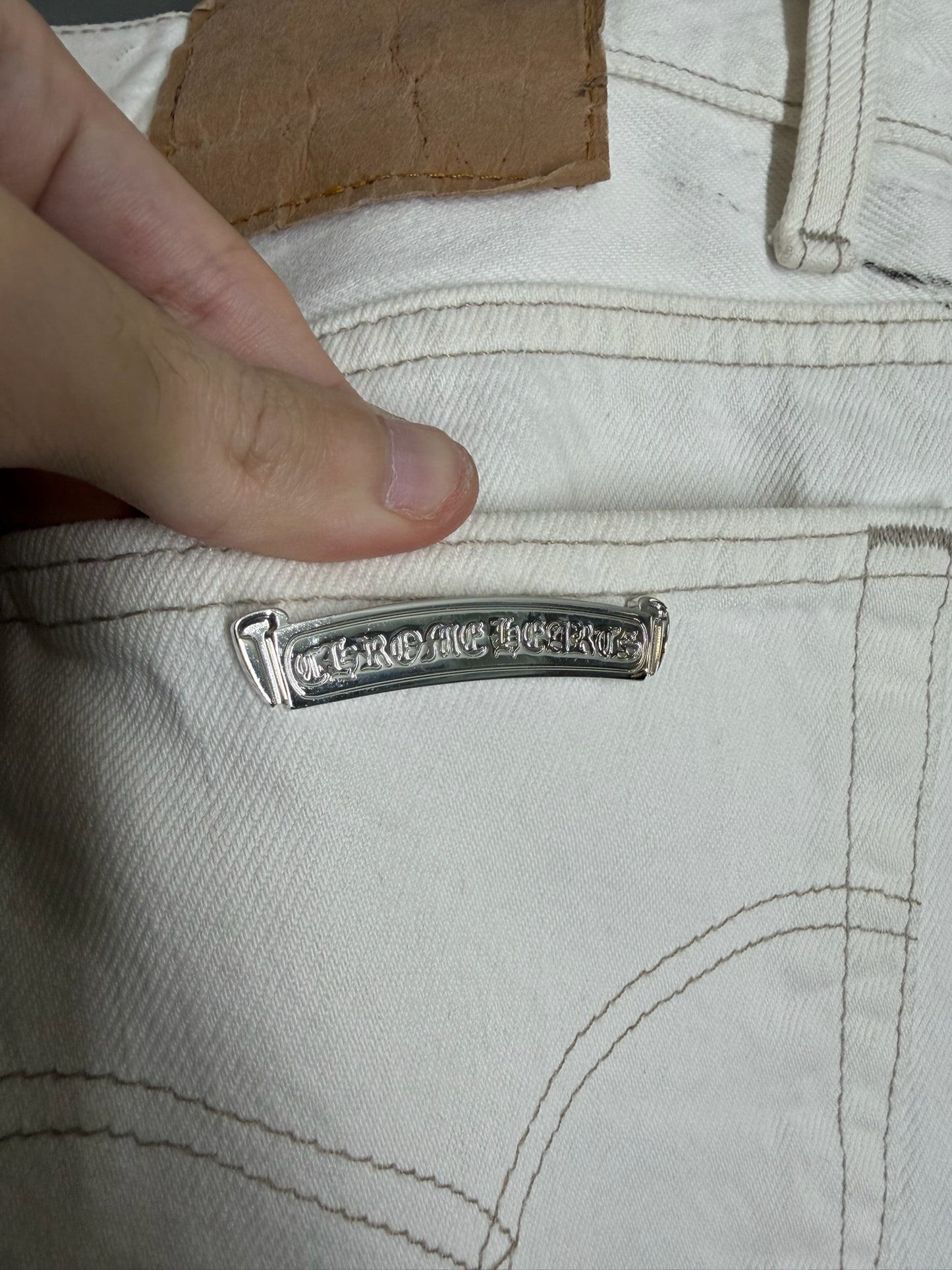 Chrome Hearts Levi’s 501 Leopard Cross Patch Jeans
