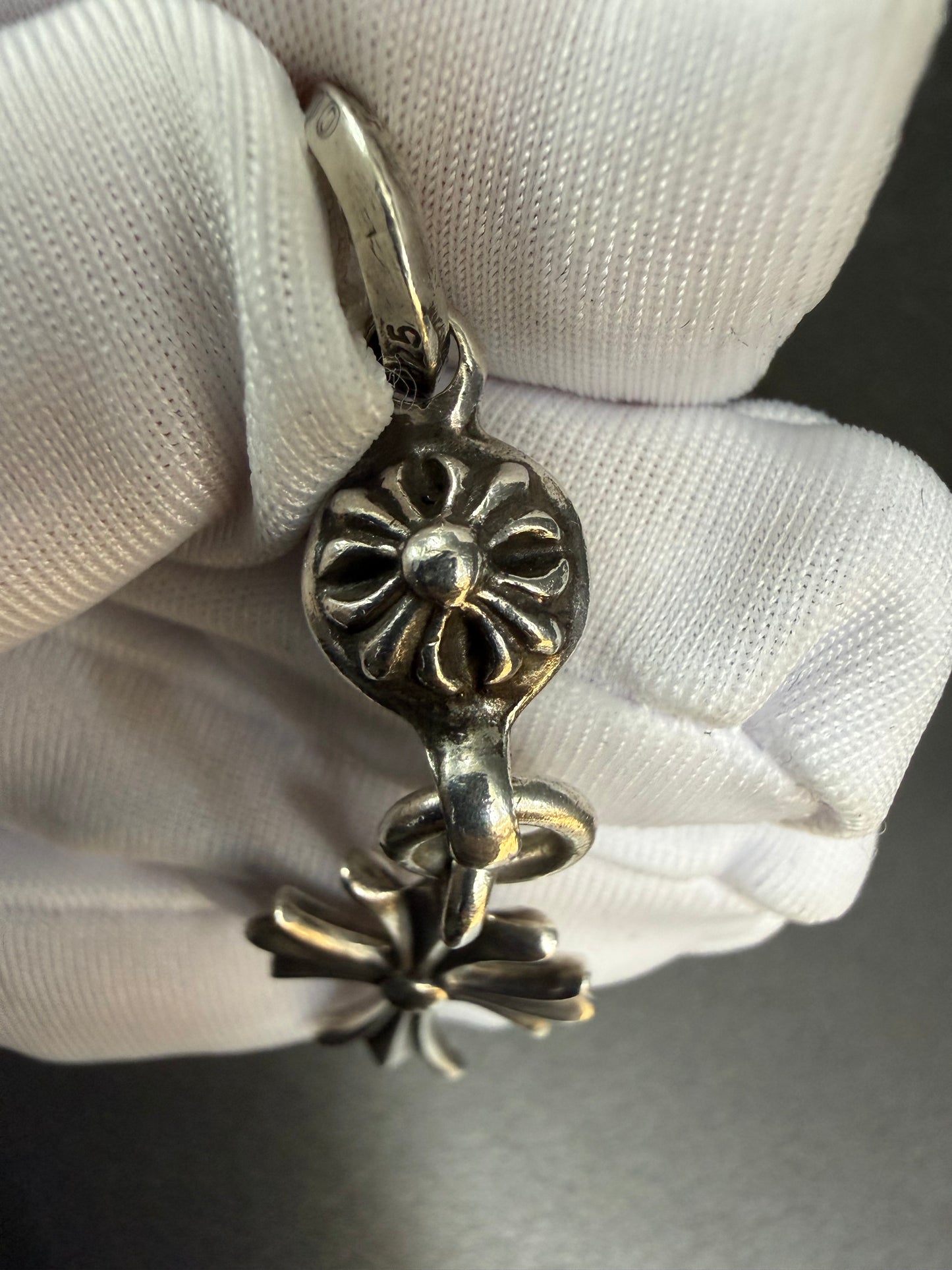 Chrome Hearts Ball Tiny Cross Pendant with Ball Chain