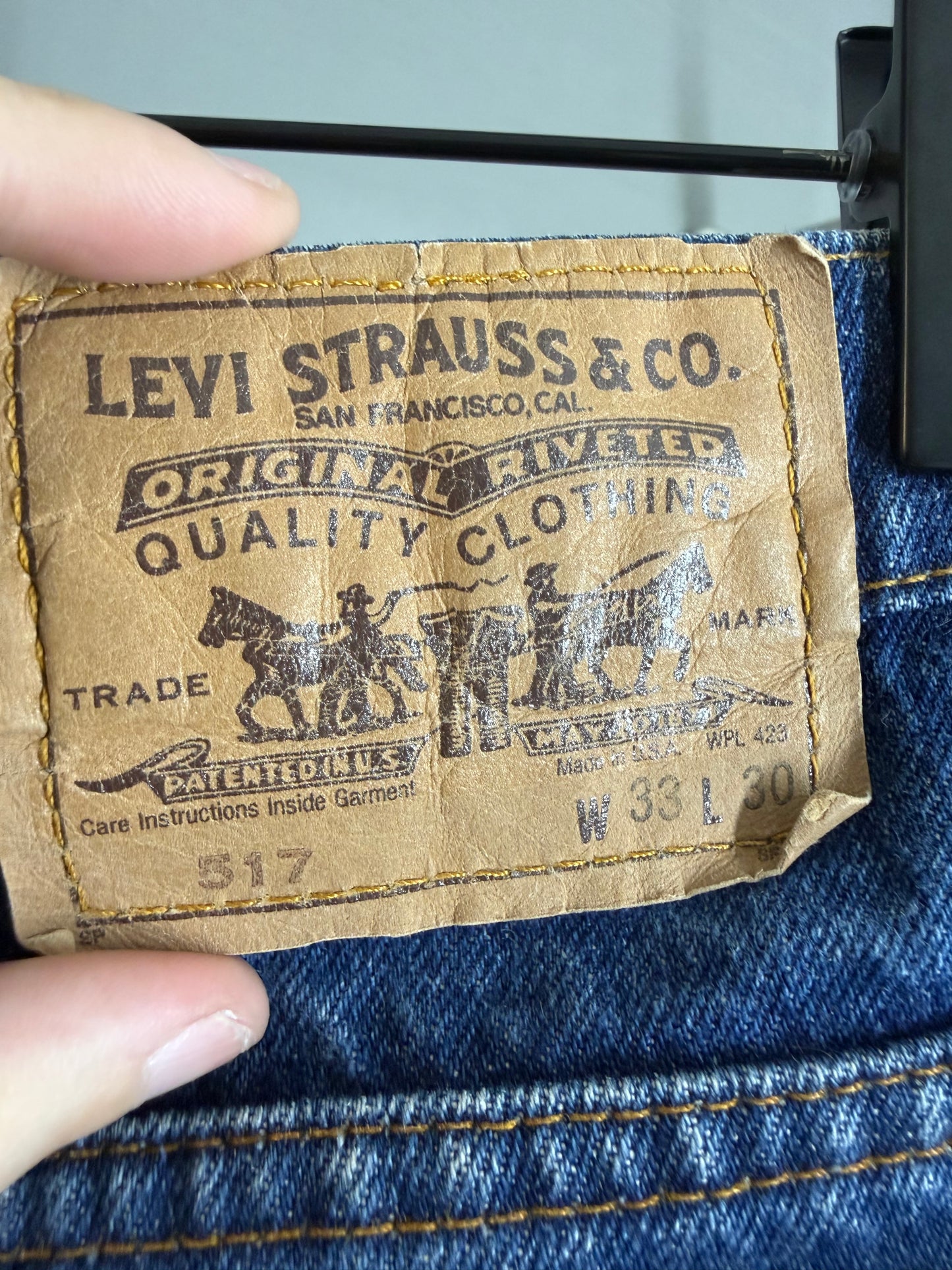 Chrome Hearts Leather Cross Patch 517 Jeans