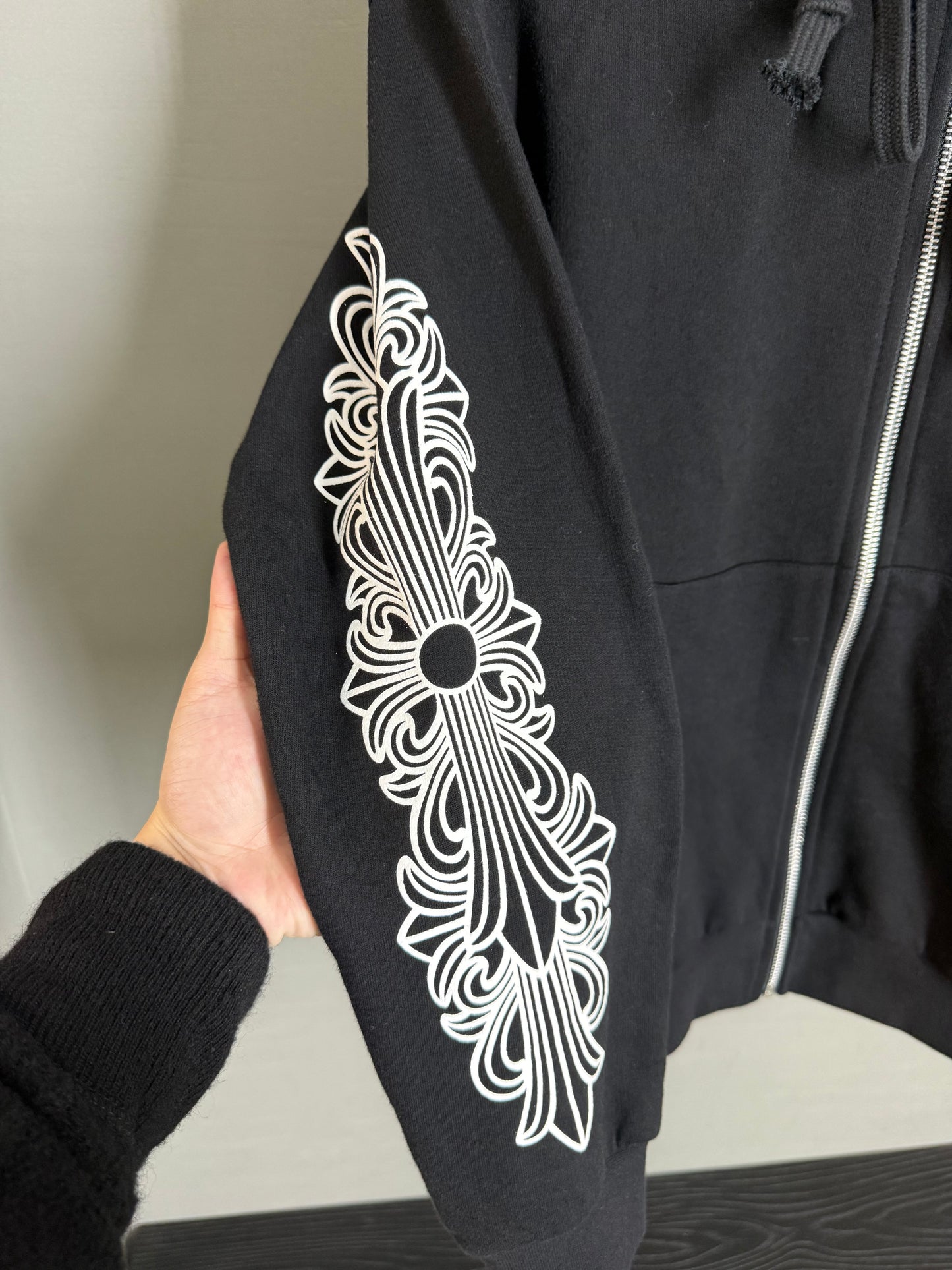 Chrome Hearts Rolling Stone Floral Zip-up