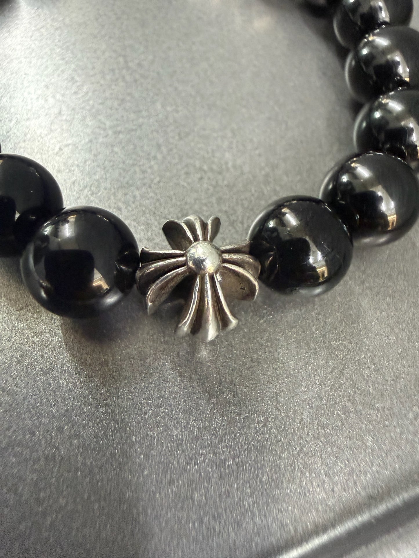 Chrome Hearts 10mm Silver Bead Bracelet