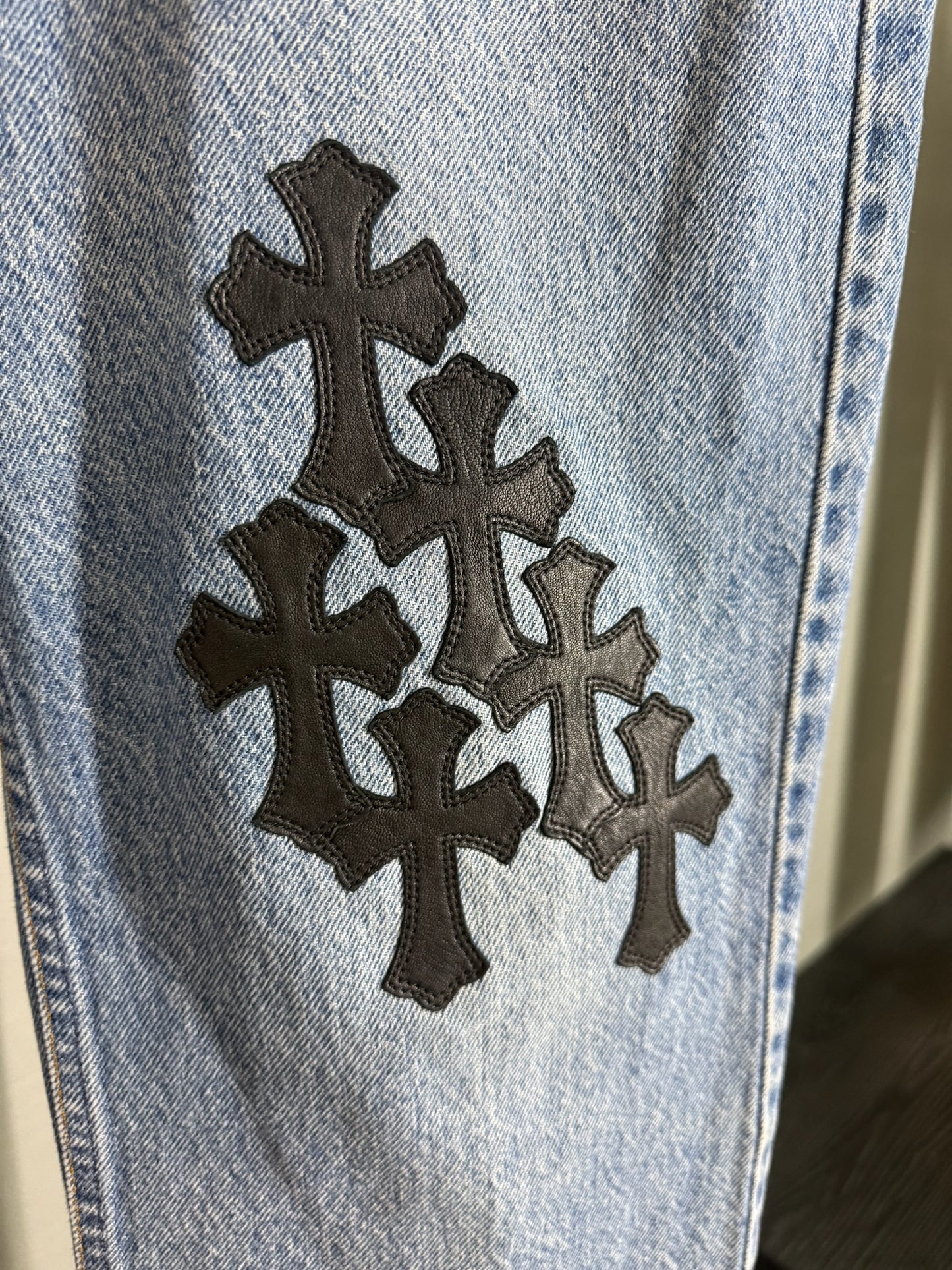 Chrome Hearts Levi’s 517 Cross Patch Jeans