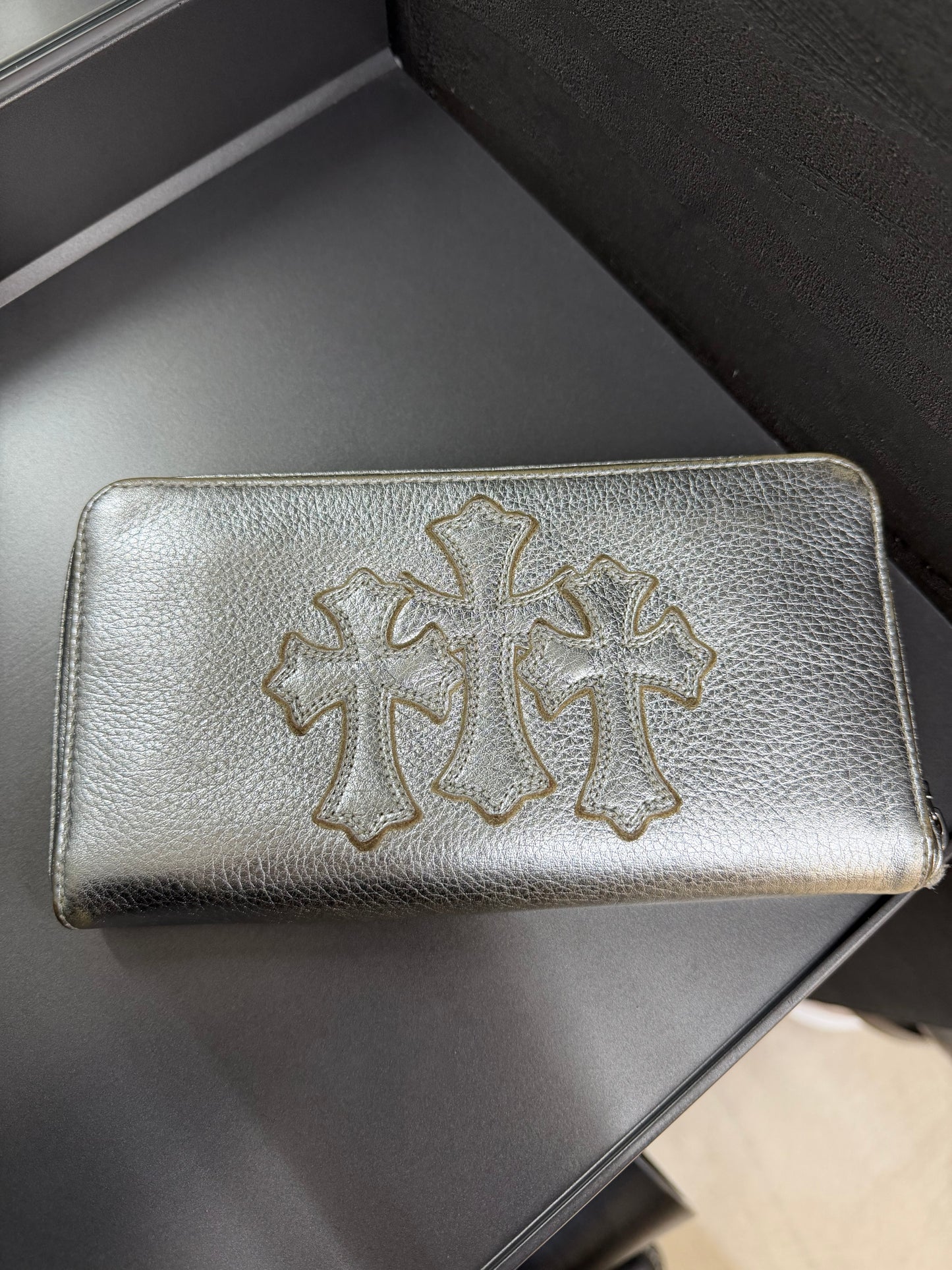 Chrome Hearts Triple Leather Cross Patch Wallet