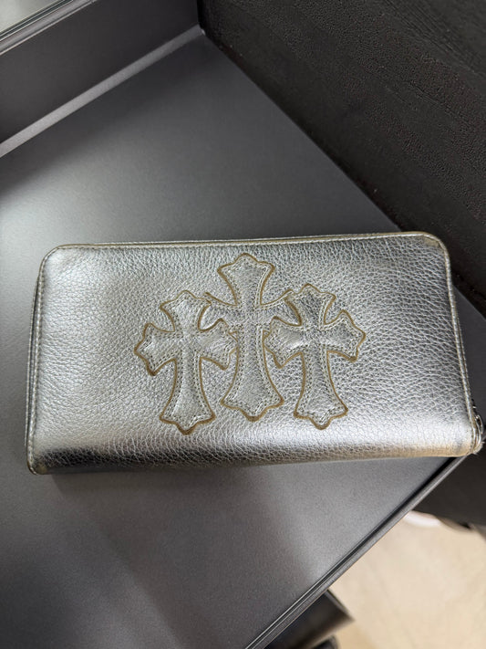 Chrome Hearts Triple Leather Cross Patch Wallet