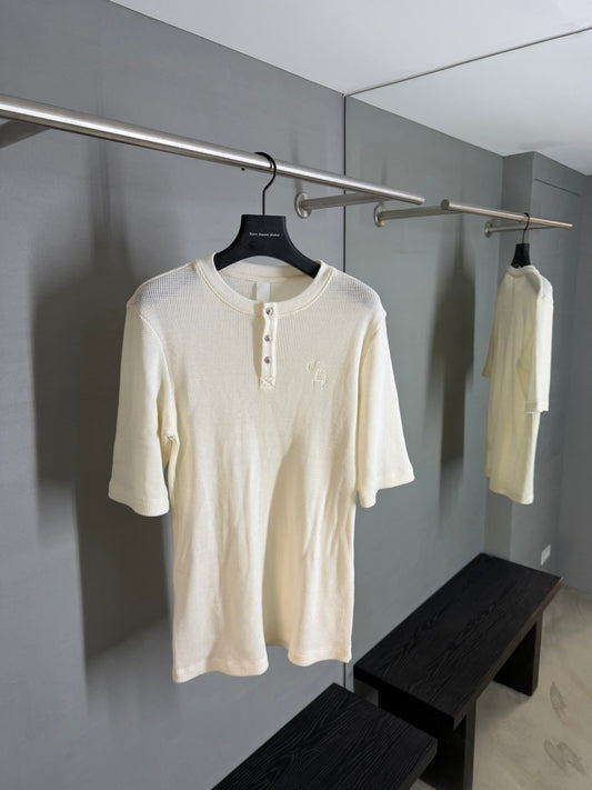 Chrome Hearts Henley Thermal Embroidered T-shirt