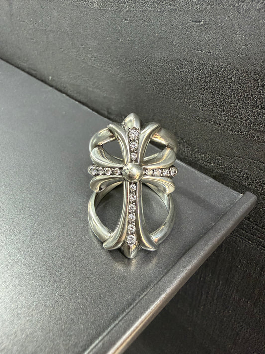 Chrome Hearts Infinity Ring with Diamonds