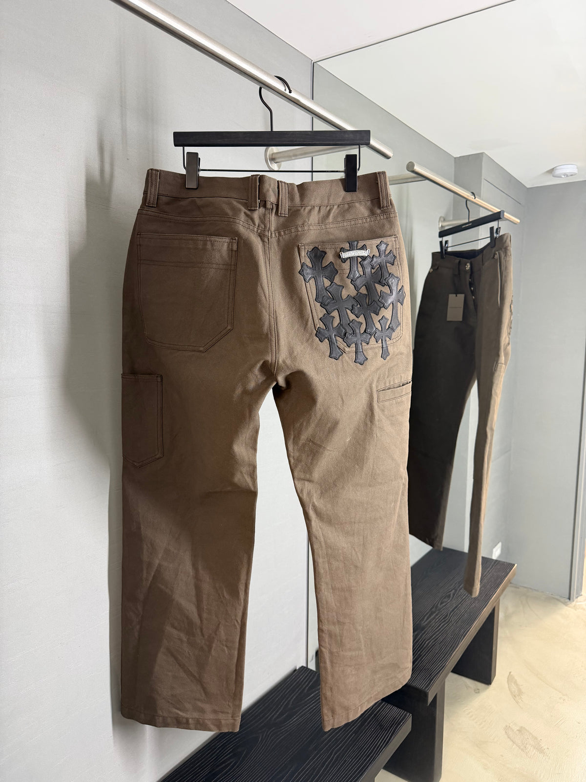 Chrome Hearts Cross Patch Carpenter Pants