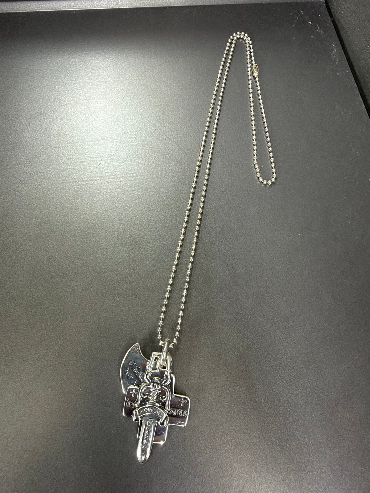 Chrome Hearts Three Trinkets Dagger Necklace