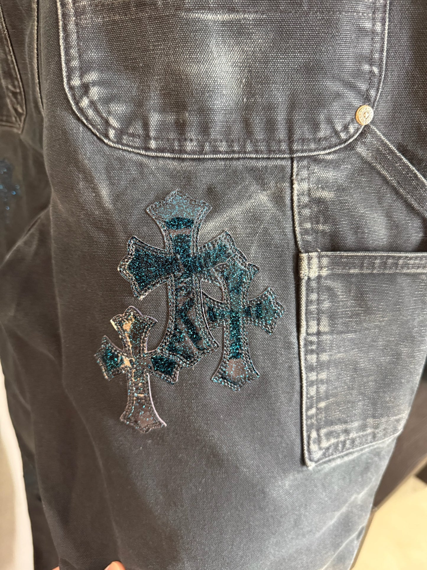 Chrome Hearts St.Barth Cross Patch Double Knee Carharrt Pants