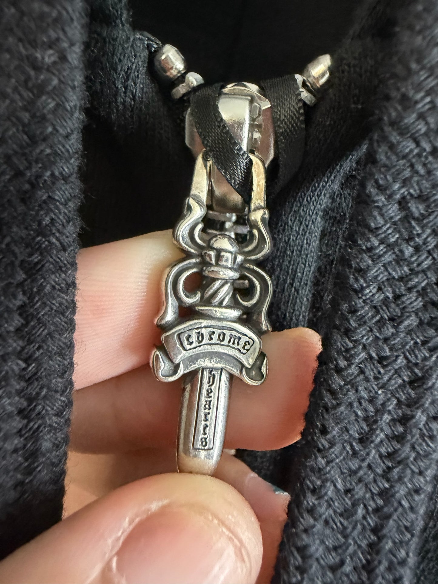 Chrome Hearts Horseshoe Floral Zip-Up Hoodie