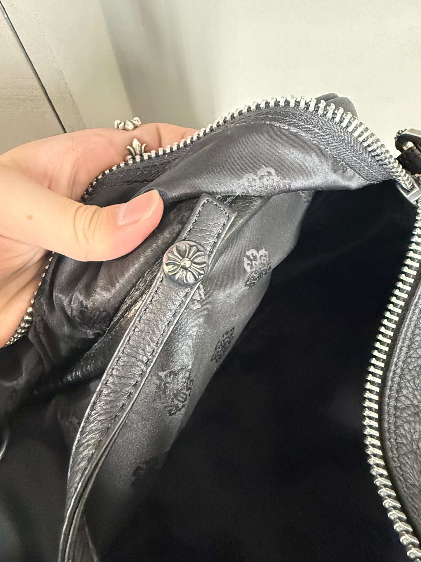 CHROME HEARTS Plain Mother's Bag Pouch Shoulder Boston