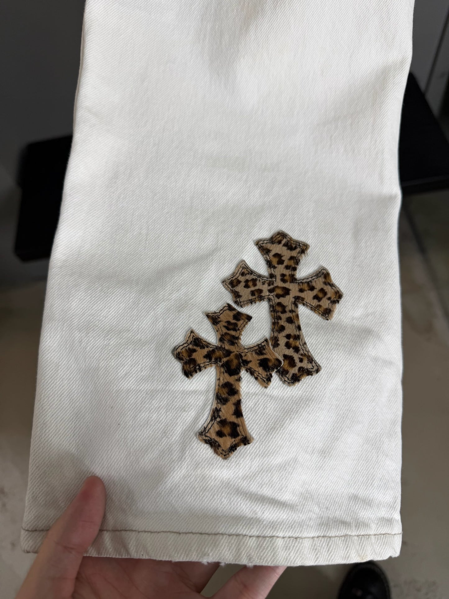 Chrome Hearts Levi’s 501 Leopard Cross Patch Jeans