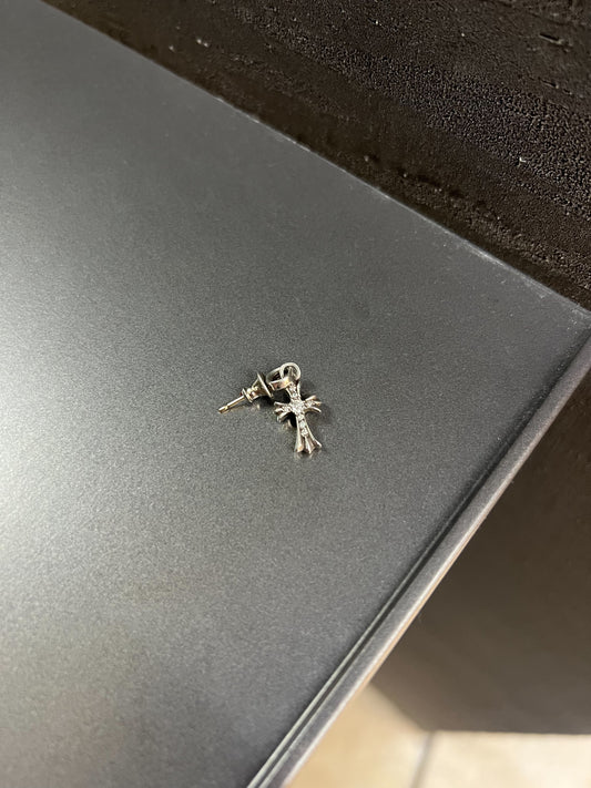 Chrome Hearts Baby Fat Pave Earring with Diamonds