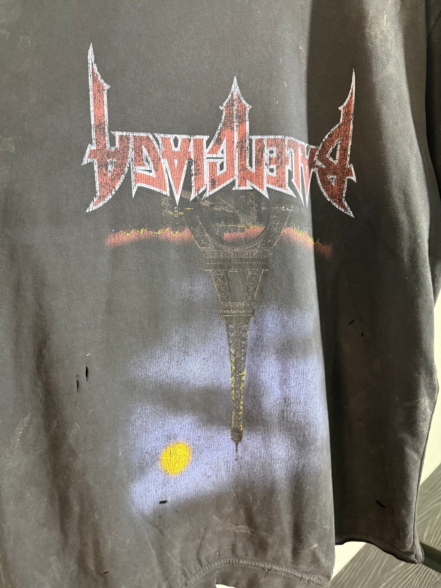 Balenciaga Paris Moon Upside Down Oversized T-Shirt