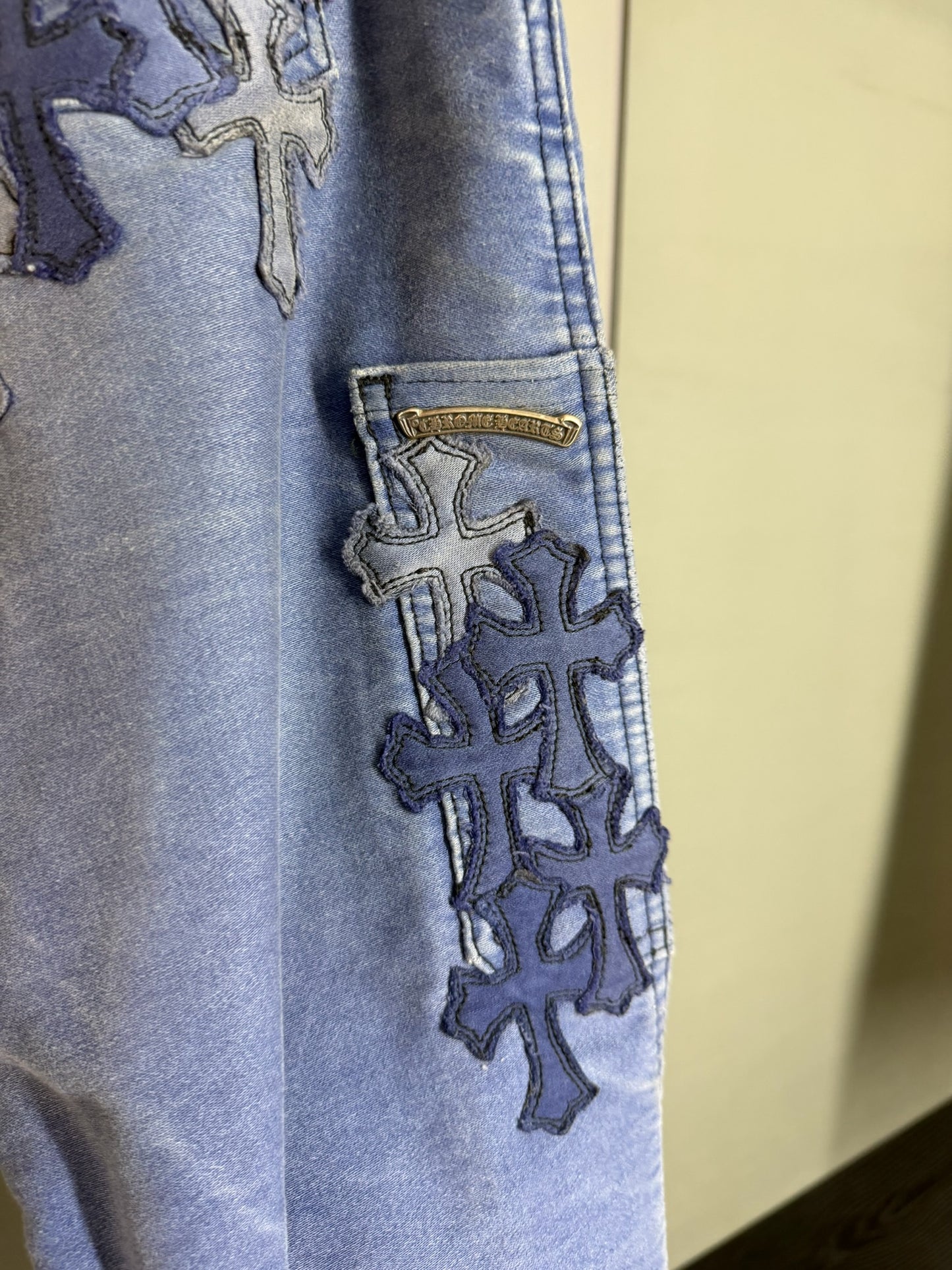 Chrome Hearts Cross Patch French Work Pants