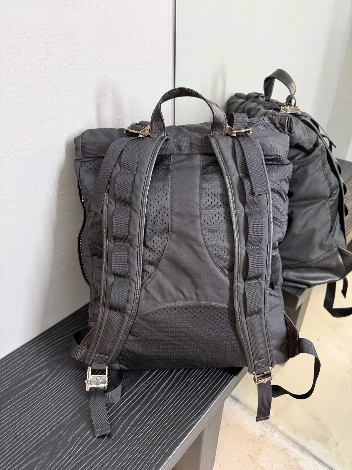 Chrome Hearts Cemetery Gunslinger Cross Patch Moto Backpack