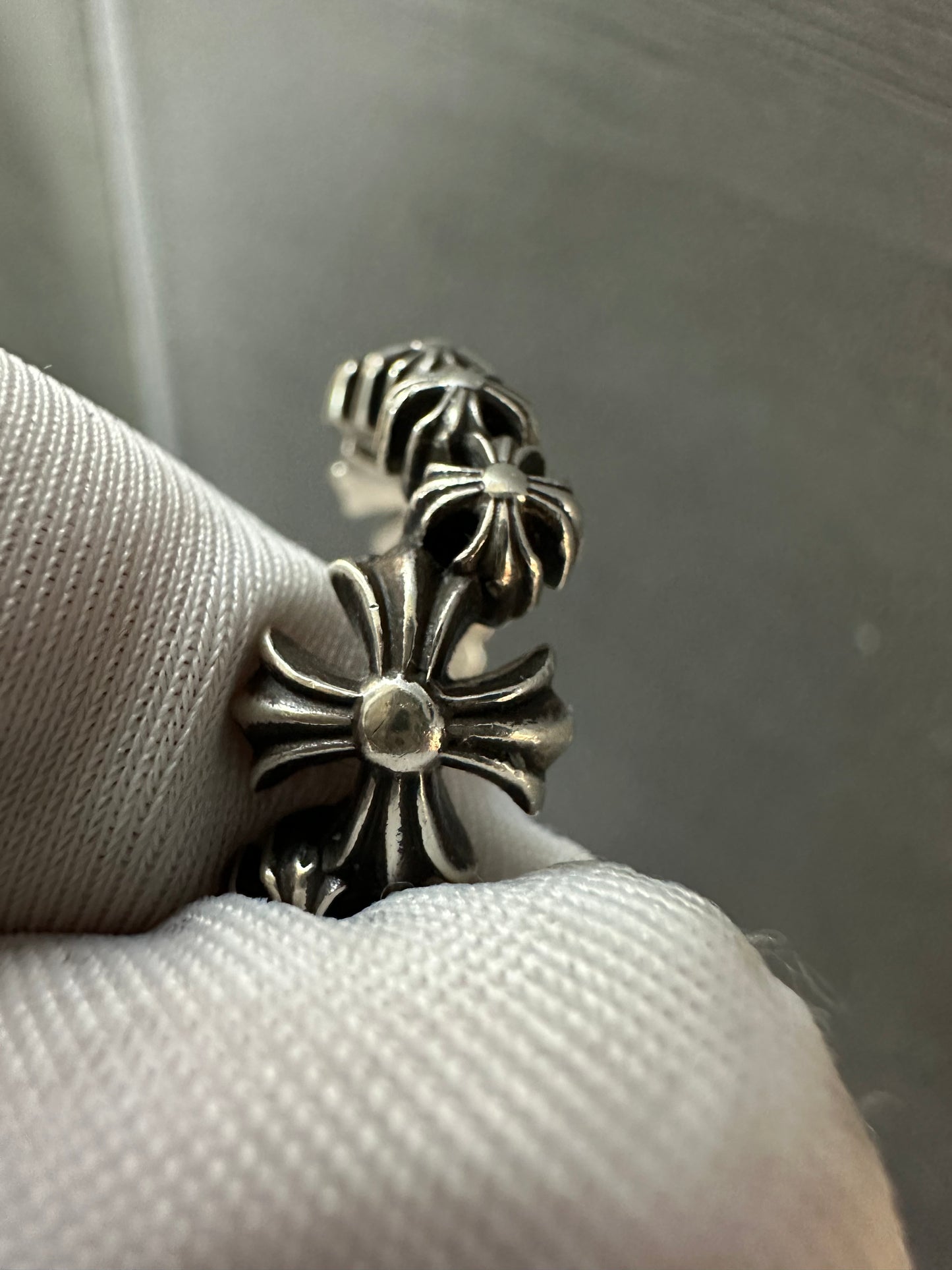Chrome Hearts Twisted Wave Cross Ring