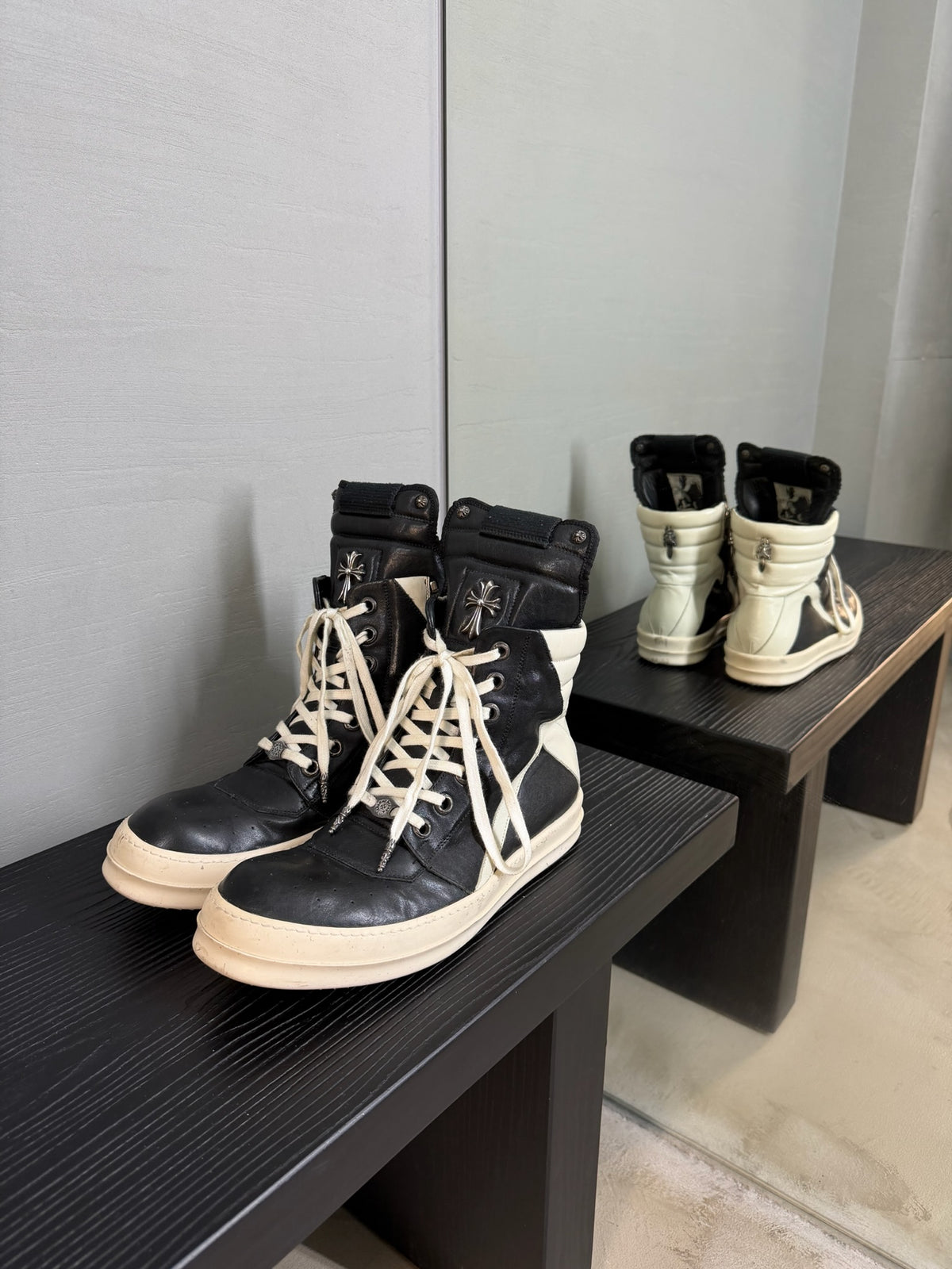 Chrome Hearts x Rick Owens Geobasket Sneakers