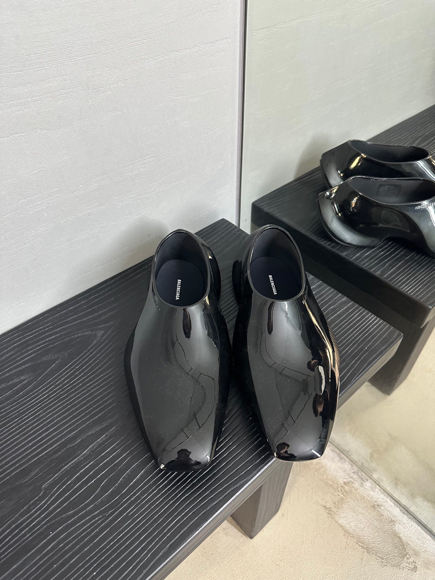 Balenciaga Black Shiny Space Shoes