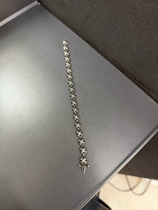 Chrome Hearts Tiny Plus Bracelet 18 Links with Diamonds