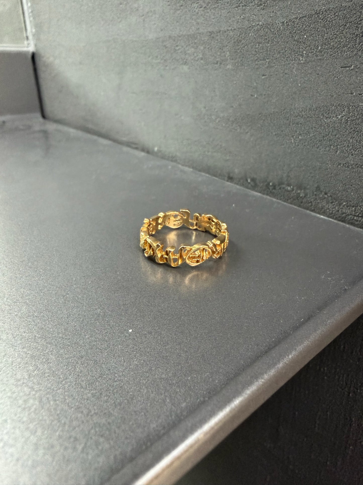 Chrome Hearts 22K Script Band Ring