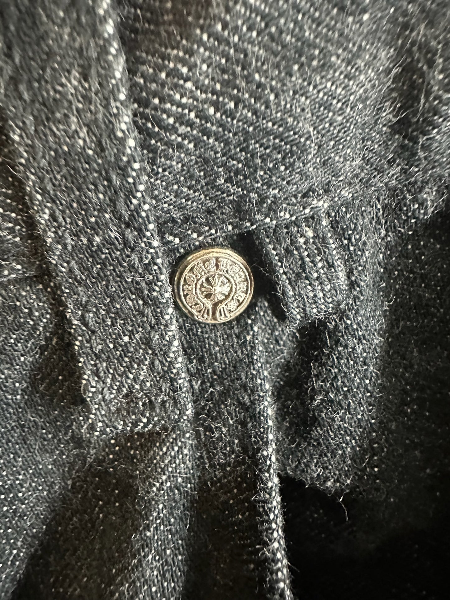 Chrome Hearts Leather Star Patch Jeans