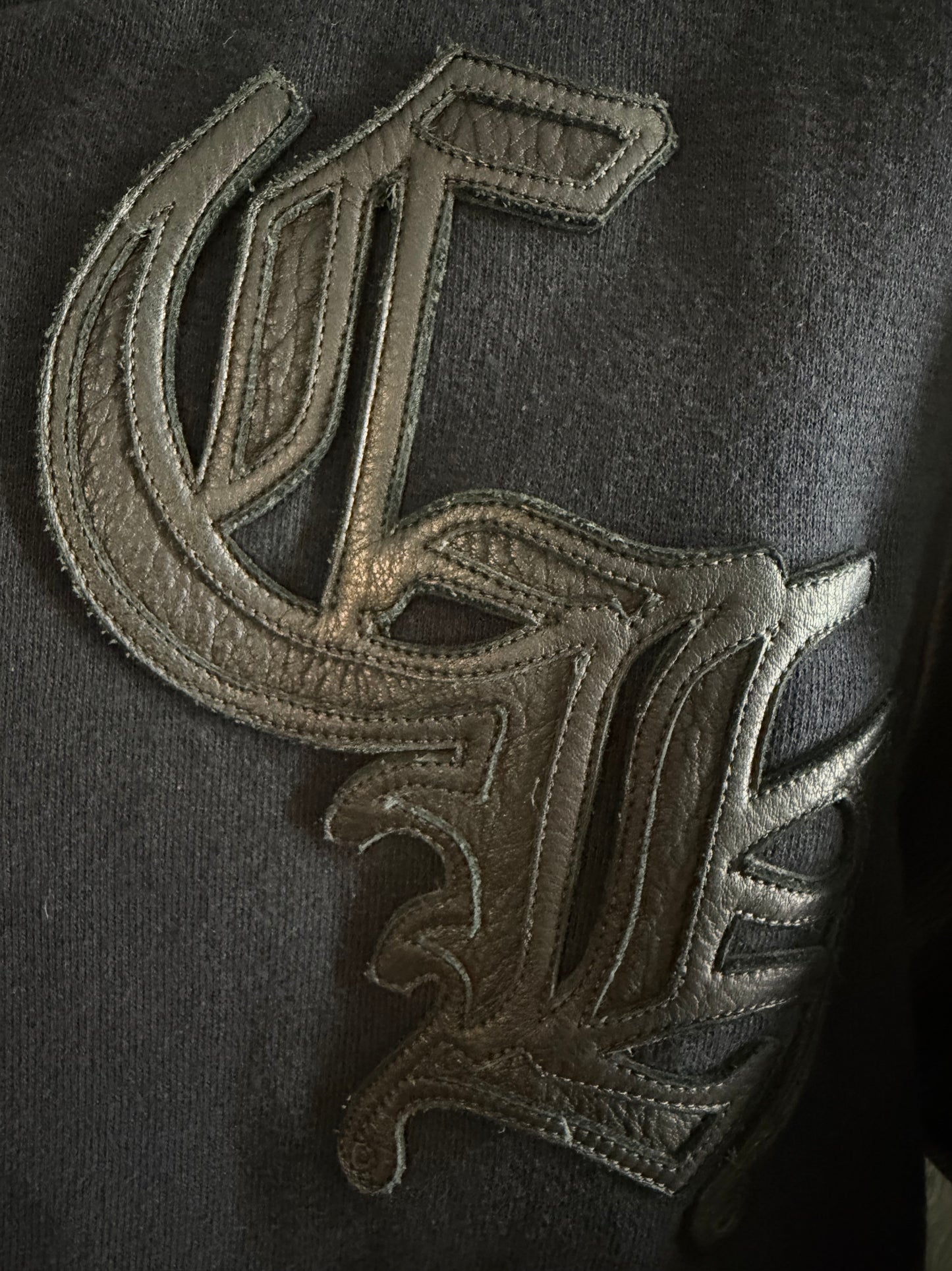 Chrome Hearts CH Leather Varsity Jacket