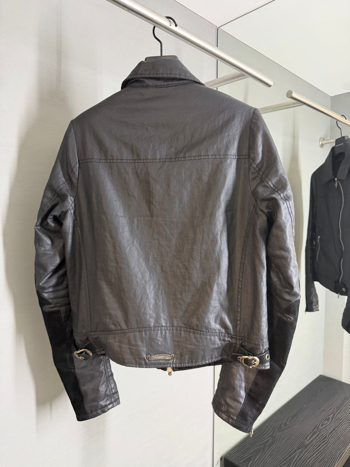 Chrome Hearts Carmalita Fleury Leather Zip-Up Jacket