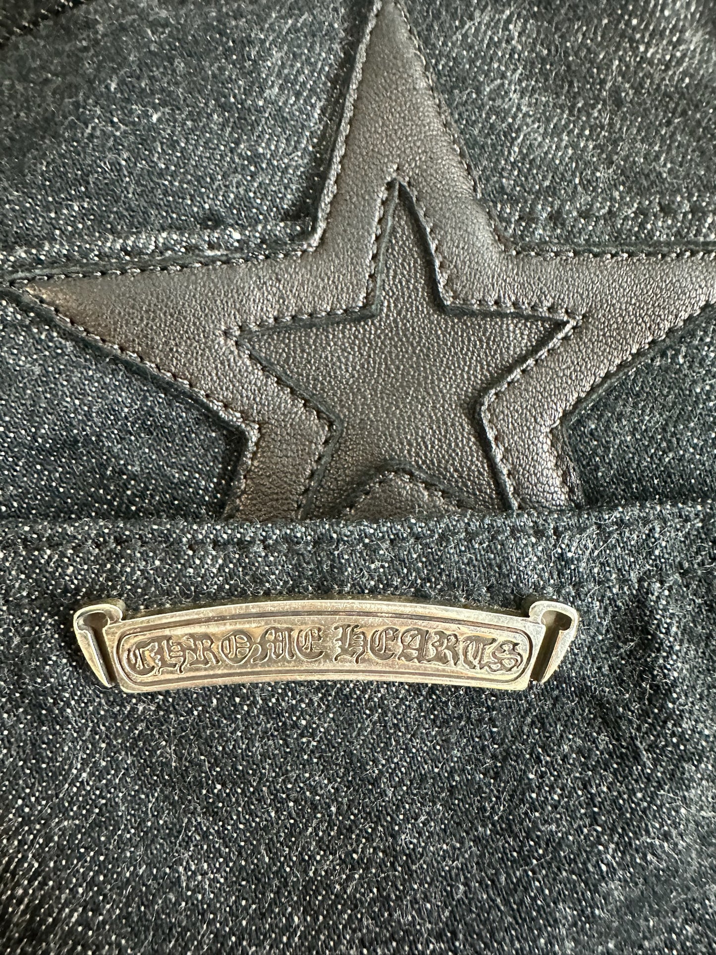 Chrome Hearts Leather Star Patch Jeans