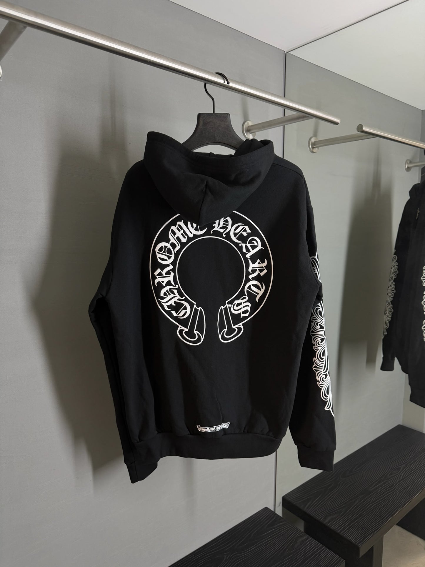 Chrome Hearts Horseshoe Floral Zip-Up Hoodie
