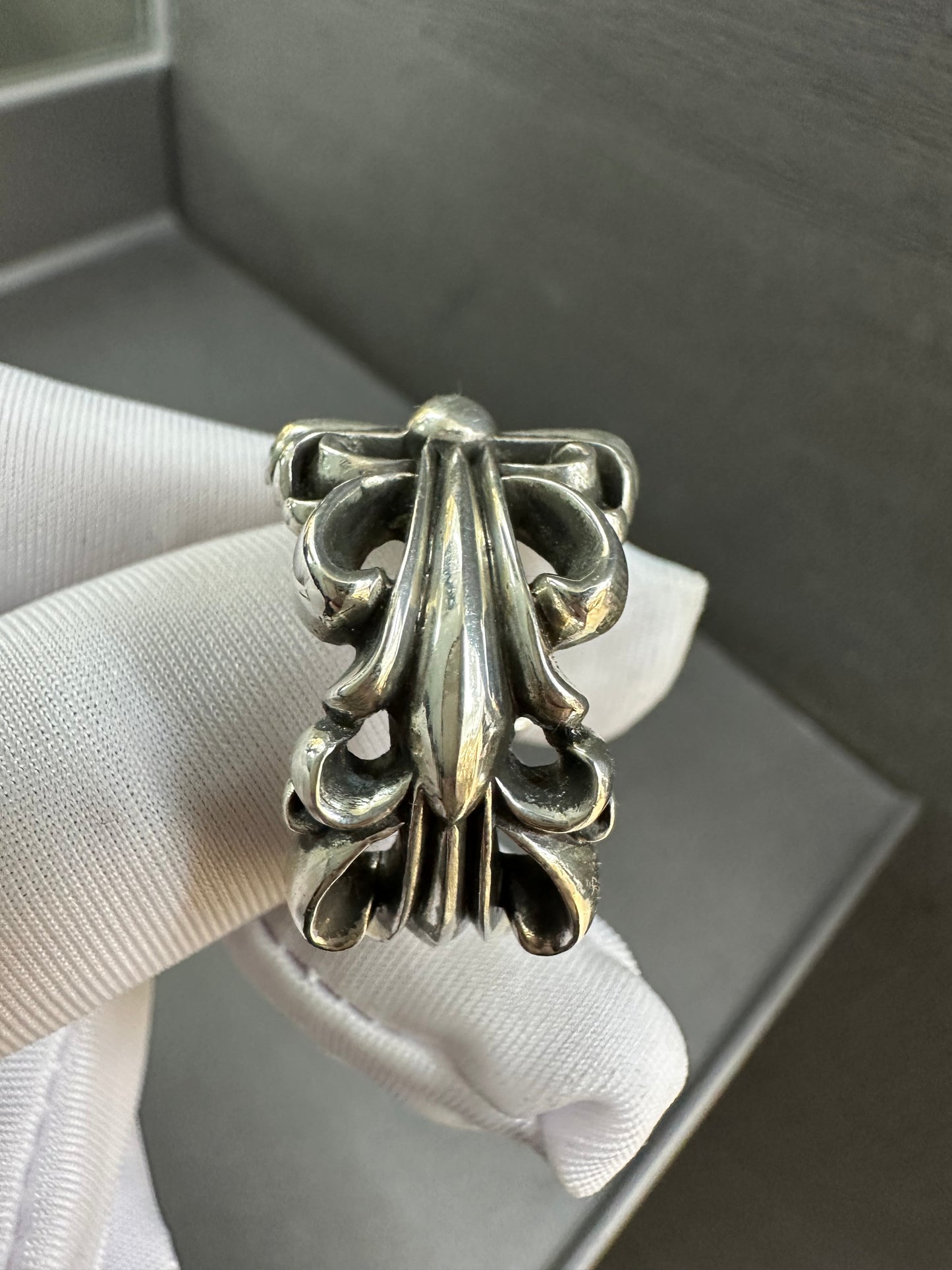 Chrome Hearts Double Floral Cross Ring