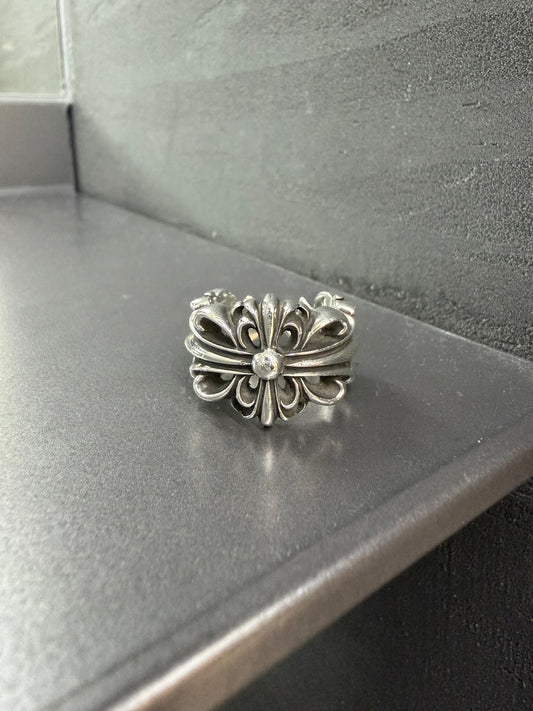 Chrome Hearts Double Floral Cross Ring
